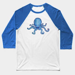 Blush Mustache Octopus Baseball T-Shirt